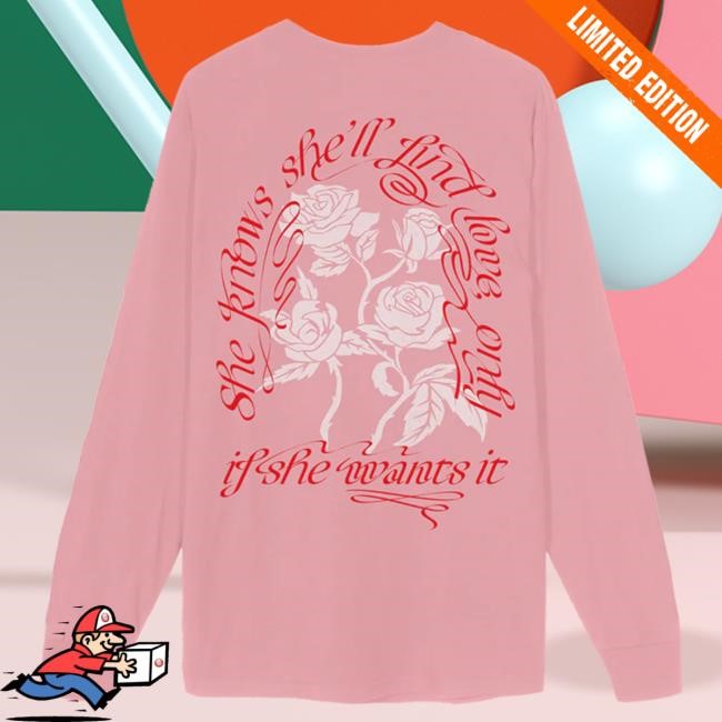 Official Selena Gomez Merch Store Selena Gomez She'll Find Love Long Sleeve Shirt 2024 Selena Gomez Apparel Clothing Shop SelenaGomez