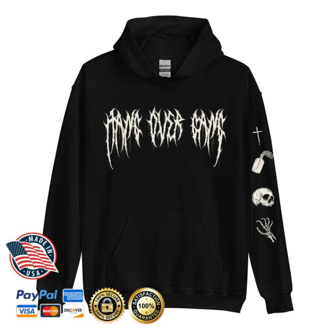 Official Hang Over Gang Merch "Patchwork" Metal Hooded Sweatshirt