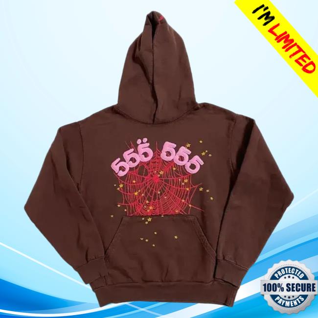 Official Sp5der Clothing Apparel Sp5der Angel Number Crew neck Brown Sp5der Merch Store Shop