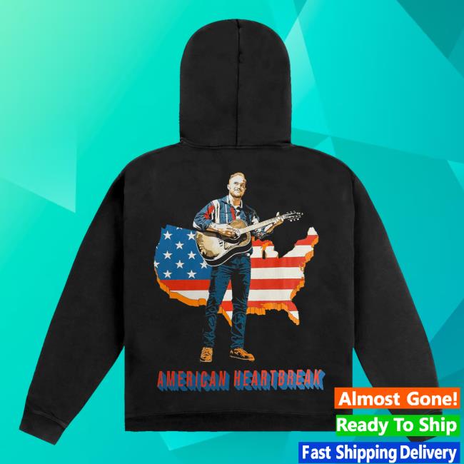 Official Zach Bryan Merch Store Shop American Heartbreak Black Hoodie 2023 Tour ZachBryan Apparel Clothing