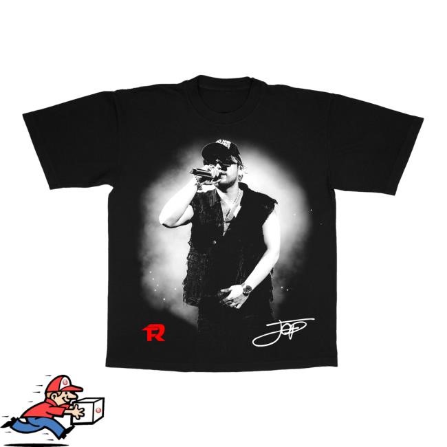 Official Fuerza Regida Merch Store Jop Chrome - Black Shirt