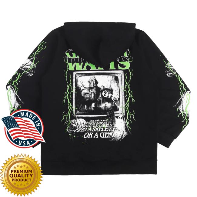 Official Garrett Watts Merch Garrett Watts The Haunted Glow Crewneck Sweatshirt Black Official Garrett Watts Merch Garrett Watts The Haunted Glow Crewneck Sweatshirt Black