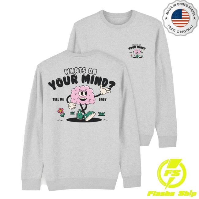 Another Cotton Lab Shop Clothing | Whats On Your Mind Pullover Sweatshirt Official Dominicfike Merch Store Anothercotton