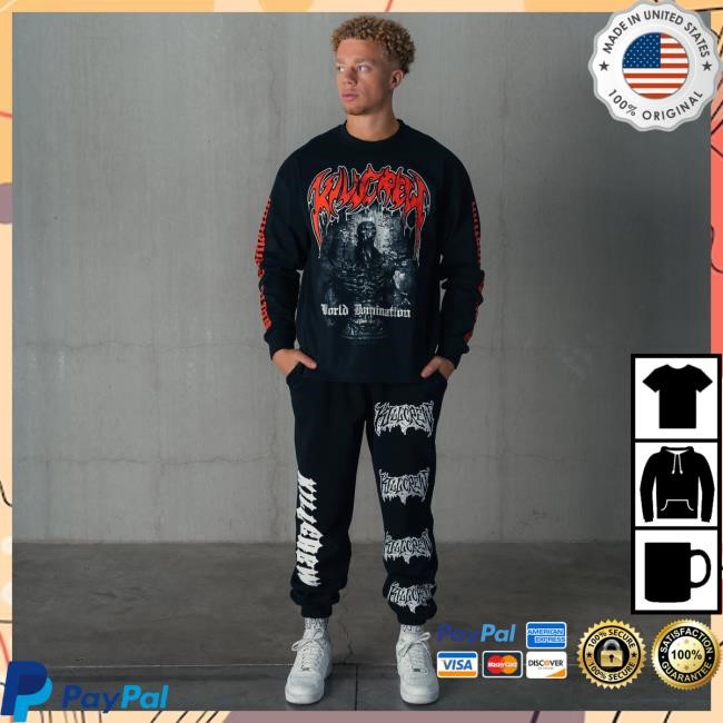 Official Kill Crew World Domination "Ghoul" L/S T Shirt - Black KillCrew