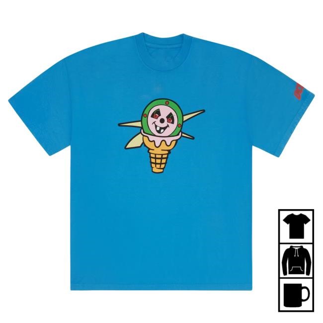 Don Toliver Official Store Merch Icecream X Reebok Octane Blender Shirts (Blue)