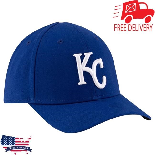 Kansas City Royals New Era Blue M-Crown Hat Rally House 2026 New Era Kansas City Royals Jr 39THIRTY Hat MLB Baseball MLB