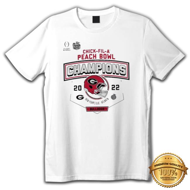 Georgia Bulldogs 2022 Chickfila Peach Bowl Champions Hooded Sweatshirt Georgia Bulldogs 2022 Chickfila Peach Bowl Champions Long Sleeve Shirt