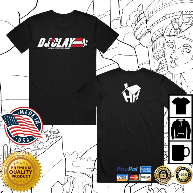 Official Icp Merch Clothing Store Insane Clown Posse DJ CLAY A Real American Killer Black Top Shirt