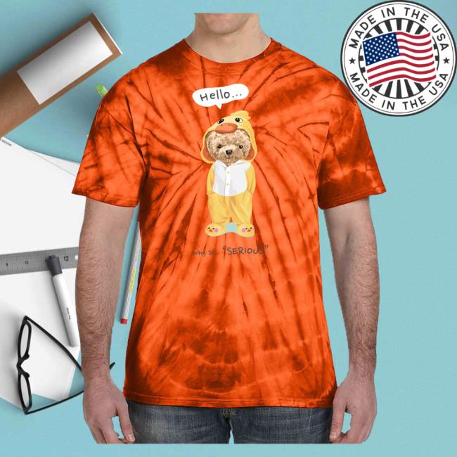 Official Tee Shirt Palace Hello Why So Serious Tie Dye Top Shirt Orange Teeshirtpalace
