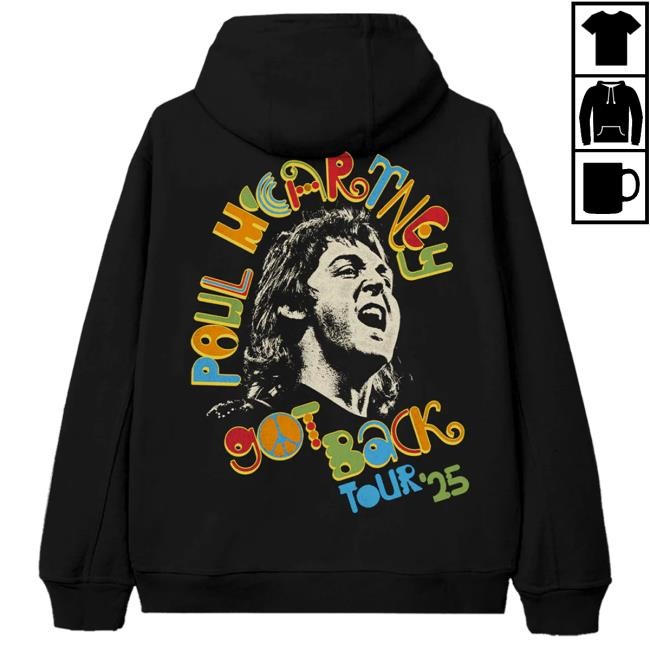 Official Paul Mccartney Got Back 2025 Peace Zip Hooded Sweatshirt