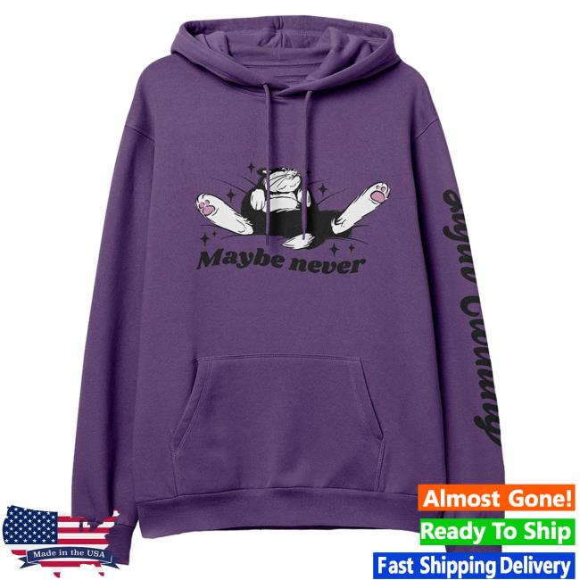 Yujin Clothing Maybe Never Crew neck Sweatshirt Purple
