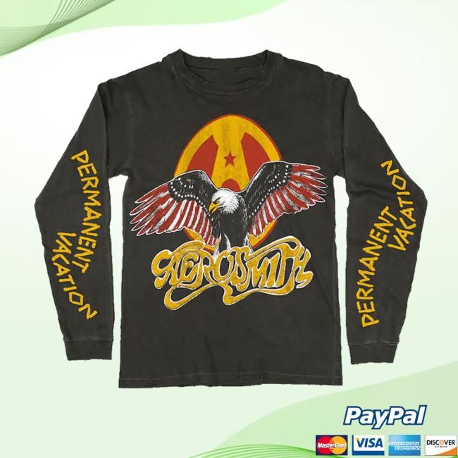Aerosmith Official Store Madeworn Eagle LS Tee Aerosmith