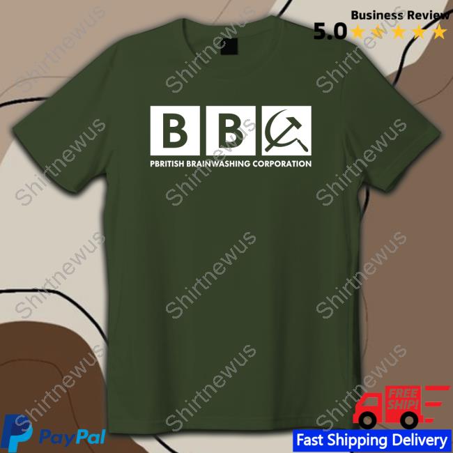 Paul Golding Bbc Pbritish Brainwashing Corporation T Shirt Hammer And Sickle Icon