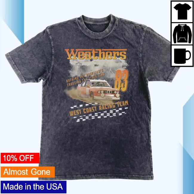 Official Sumerian Records Merch Store Weathers Racing Team Shirt in Black