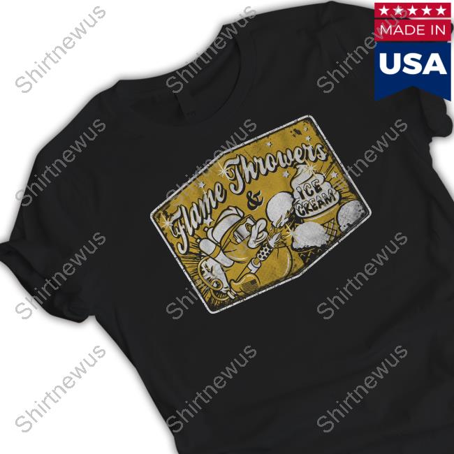 Official The Fat Electrician Merch Flames Throwers And Ice Cream T Shirt