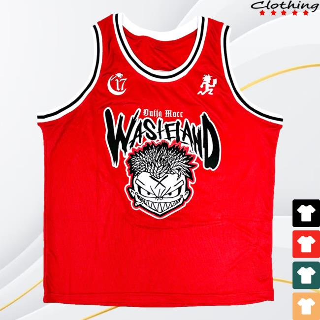 Official Chapter 17 Records Ouija Macc Merch Shop Ouija Macc Basketball Jersey - Wasteland Shirt New