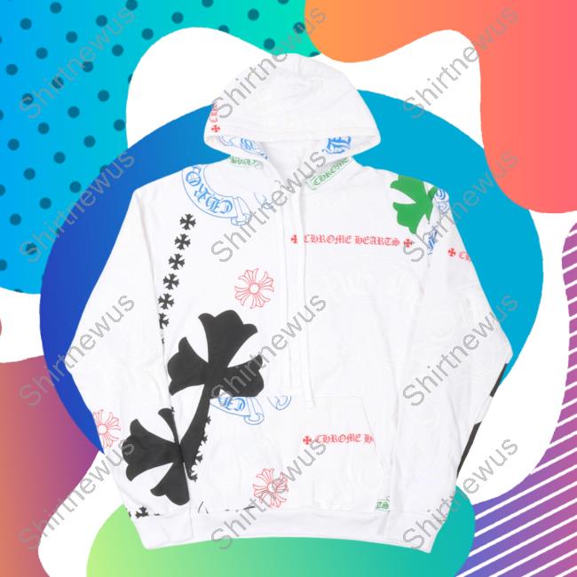 Official Justin Reed Chrome Hearts Stencil Logo Crewneck Sweatshirt White Justinreed
