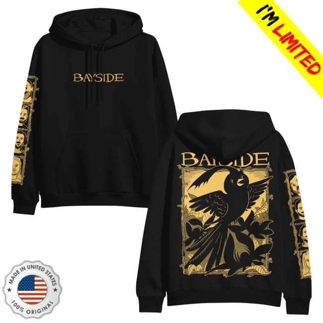 Official Bayside Band Cartoon Black Attractive Hoodie