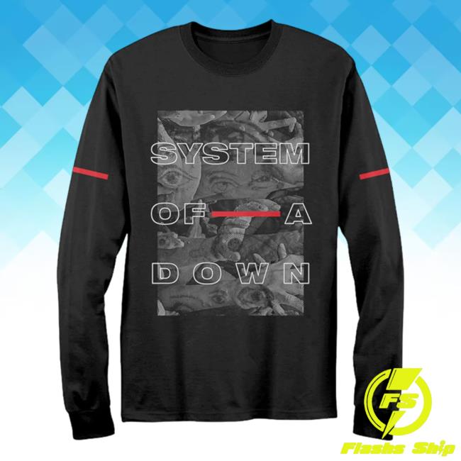 Official System Of A Down Clothing Merch Store Shop System Of A Down Eye Collage Long Sleeve Tee Shirt SystemOfADown