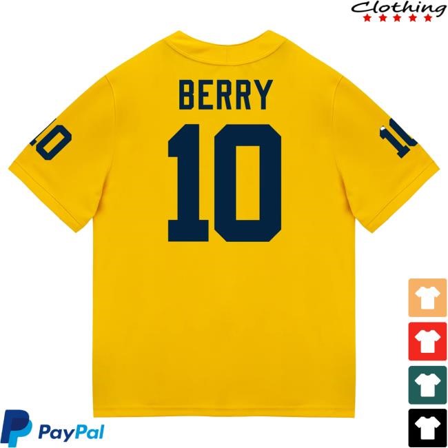 The M Den Michigan Wolverines #10 Zeke Berry Student Athlete Maize Football Jersey Tees