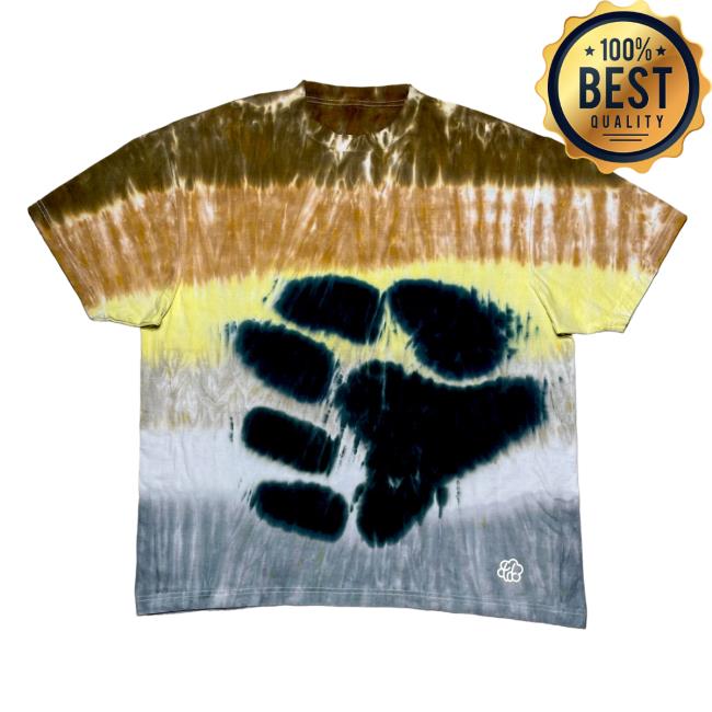 Official The Tie Dye Company Bear Flag Animal Paw Print Tie Dye Shirt 2023