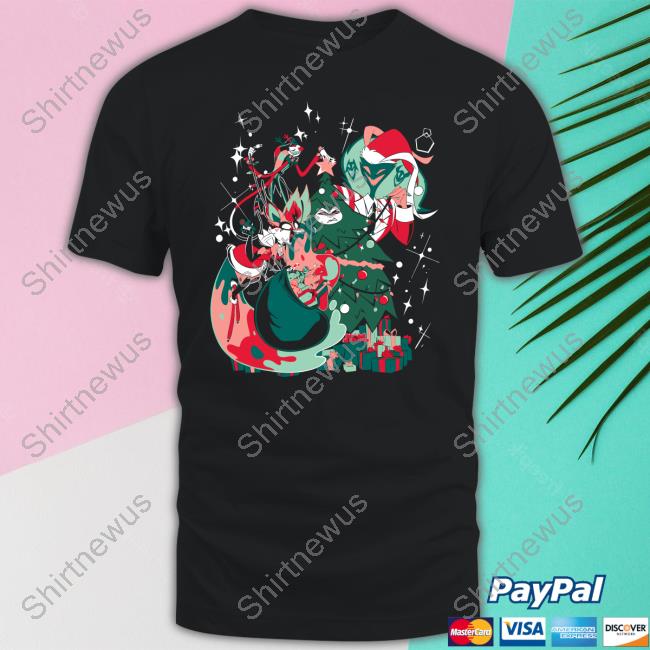 Shark Robot Shop Sinful Holiday Christmas Shirt Hellaverse