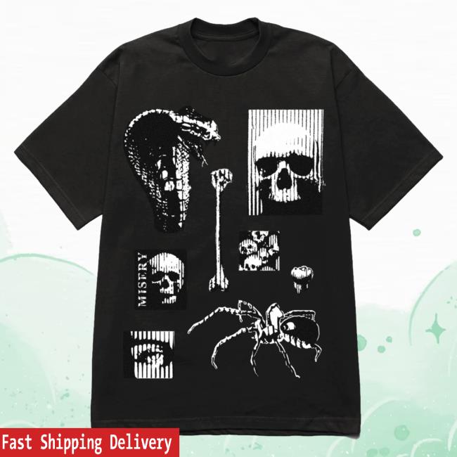 Official Misery Worldwide Phobia Graphic Print Black T Shirt