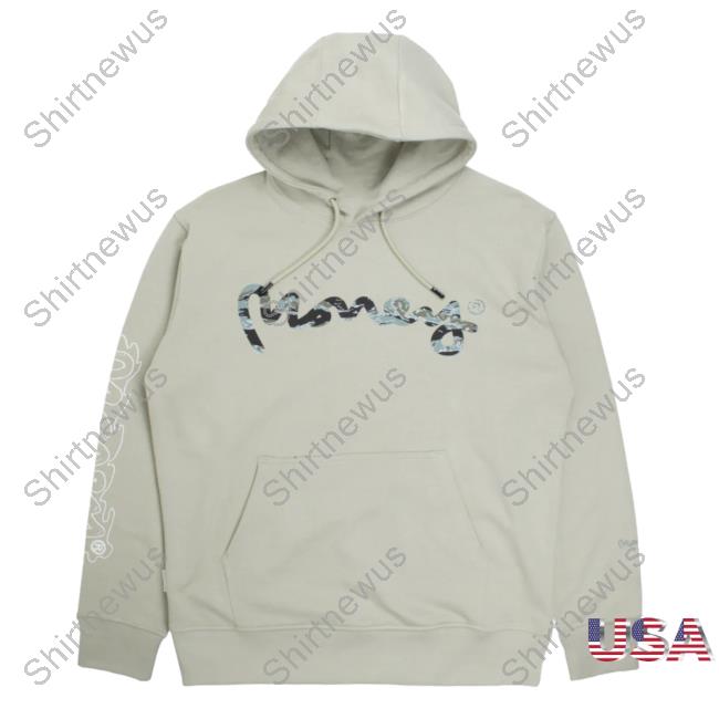 Official Money Clothing Woodland Camo Fill Hooded Sweatshirt Gray