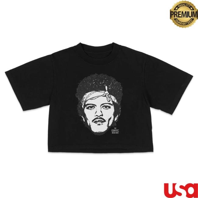 The Romantic Art Cropped Tee - Black Bruno Mars Streetwear Capsule