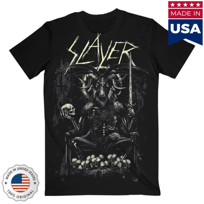 Official Slayer Clothing Store Shop Merch Reigning Goat Shirt New