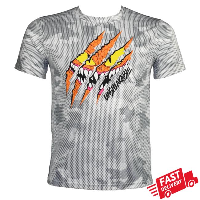 Official Unspeakable Merch White Camo Hex Long Sleeve Shirt