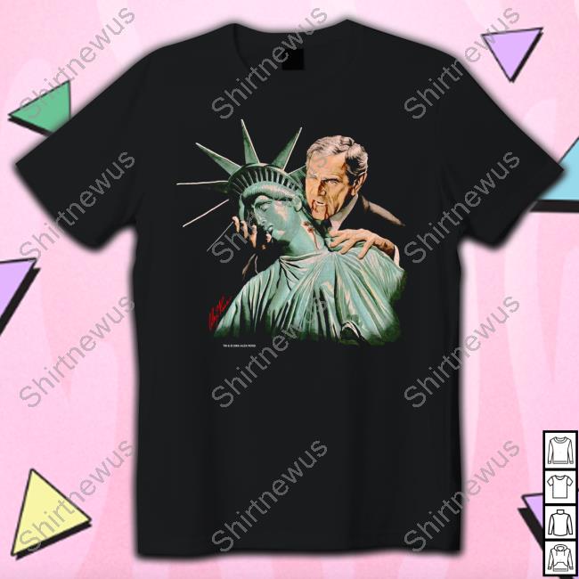George Bush Vampire Bush Sucking Liberty Long Sleeve Tee
