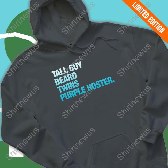 Dude Perfect Merch Tall Guy Beard Twins Purple Hoster Hoodie