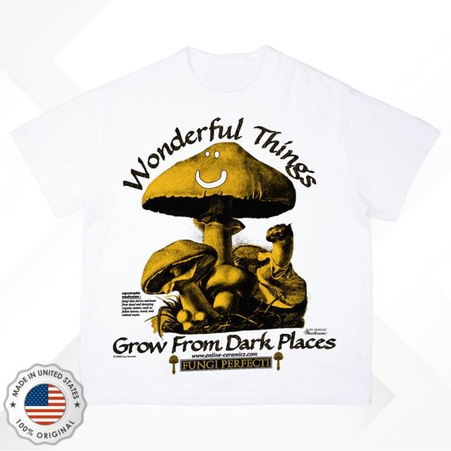 Saprotrophic Mushroom Diagram Tee in White — Study Core Fit