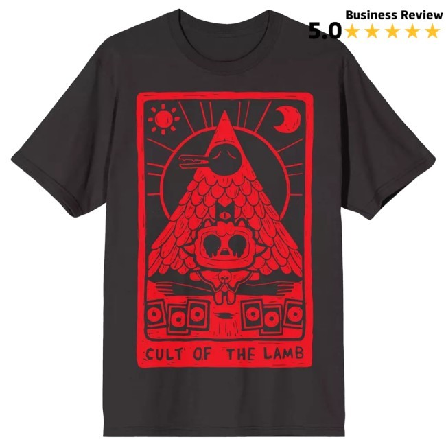 Hottopic Cult Of The Lamb Tarot Card New Shirt