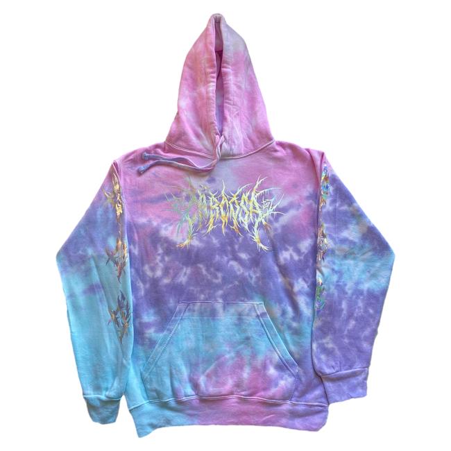 Official Carcosa Merch Store Carcosa Holographic Pullover Hoodie (Cotton Candy Dye) Carcosa Apparel Clothing Shop Carcosabc