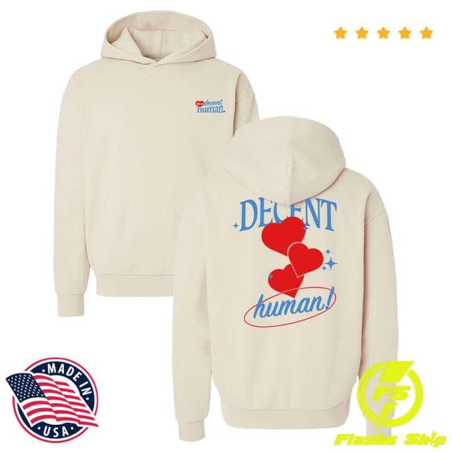 Official Barstool Huskies Merch Store Planbri Uncut Be A Decent Human Heart Hooded Sweatshirt Barstoolhuskies Apparel Clothing Shop