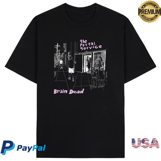 Brain Dead X The Postal Service New T Shirt Black