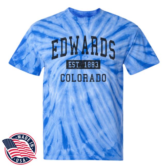 Official Hometown Apparel Edwards Colorado Classic Established Tie-Dye Cyclone Pinwheel Tees 3D All-Over Printed