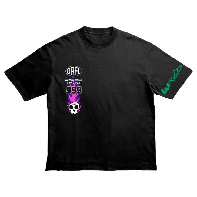 Official 999 Club Juice Wrld Merch Store Drfl Death Race For Love Crewneck Black 999Club Clothing JuiceWrld