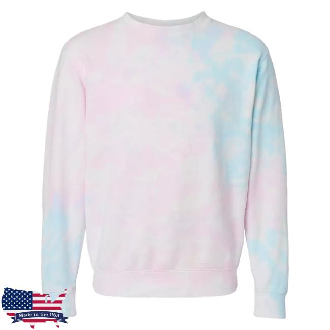 Official Kohls Apparel Clothing Store Shop Merch Independent Trading Co Midweight Tie-Dye Crew neck Cotton Candy Tie Dye