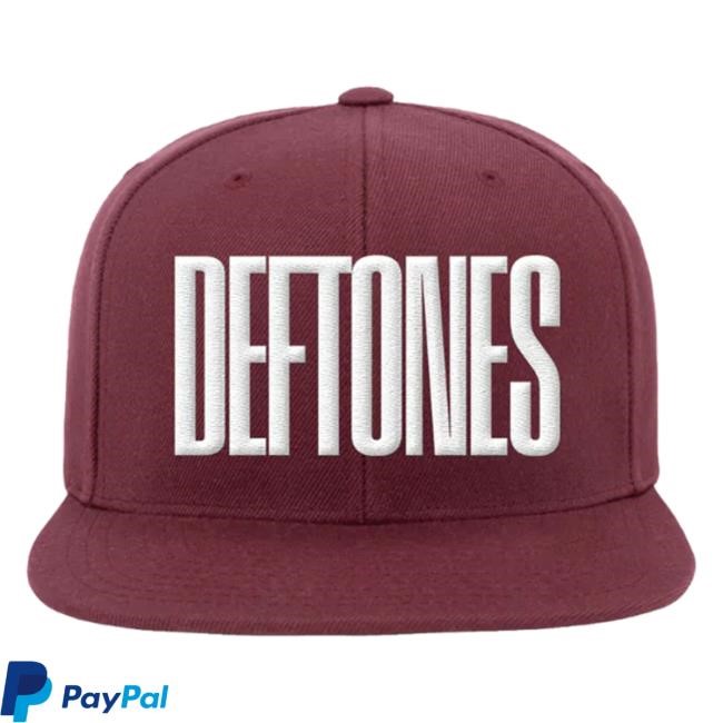 Deftones 2025 Maroon Logo Snapback Hat