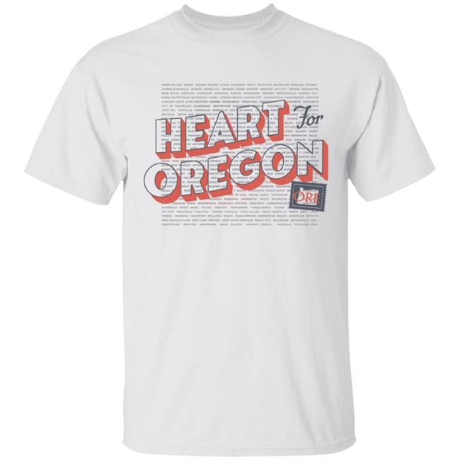 Heart For Oregon Charty Shirt Hoodie