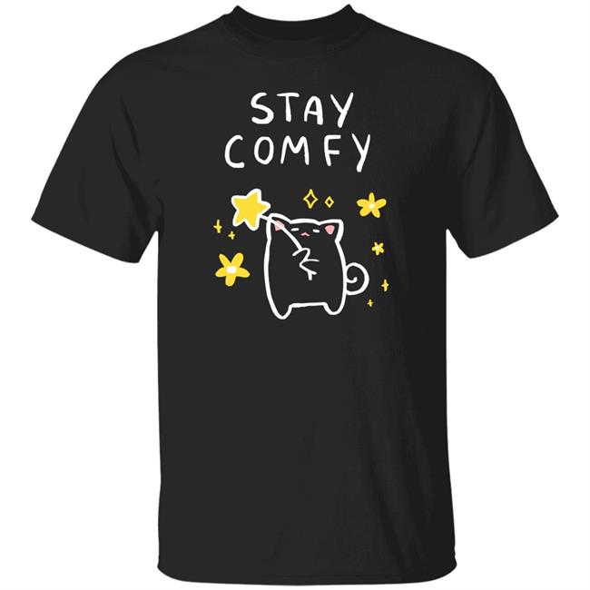 Lilypichu Merch Temmies Flowers And Stars Black T Shirt