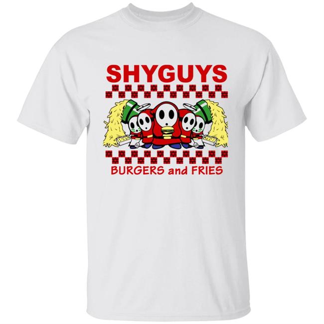 Shyguys Burgers and Fries T Shirt Hoodie