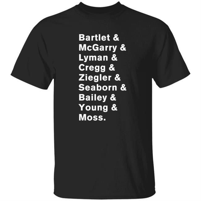 Pop Threads President Bartlet & Staff List Of Names Graphic T Shirt Bartlet Mcgarry Lyman Cregg The West Wing T Shirt Hoodie Pop Threads President Bartlet & Staff List Of Names Graphic T Shirt Bartlet Mcgarry Lyman Cregg The West Wing T Shirt Hoodie
