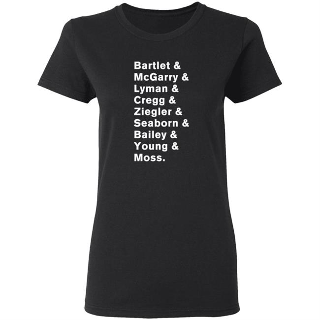 Pop Threads President Bartlet & Staff List Of Names Graphic T Shirt Bartlet Mcgarry Lyman Cregg The West Wing T Shirt Hoodie Pop Threads President Bartlet & Staff List Of Names Graphic T Shirt Bartlet Mcgarry Lyman Cregg The West Wing T Shirt Hoodie