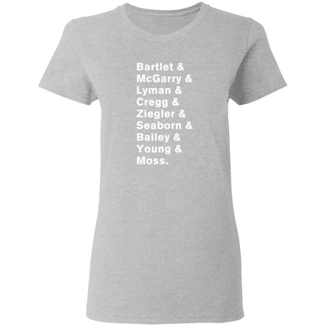 Pop Threads President Bartlet & Staff List Of Names Graphic T Shirt Bartlet Mcgarry Lyman Cregg The West Wing T Shirt Hoodie Pop Threads President Bartlet & Staff List Of Names Graphic T Shirt Bartlet Mcgarry Lyman Cregg The West Wing T Shirt Hoodie