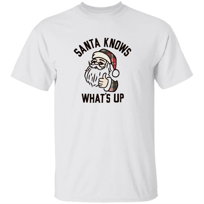 Old Navy Santa Knows Whats Up Tee Shirt