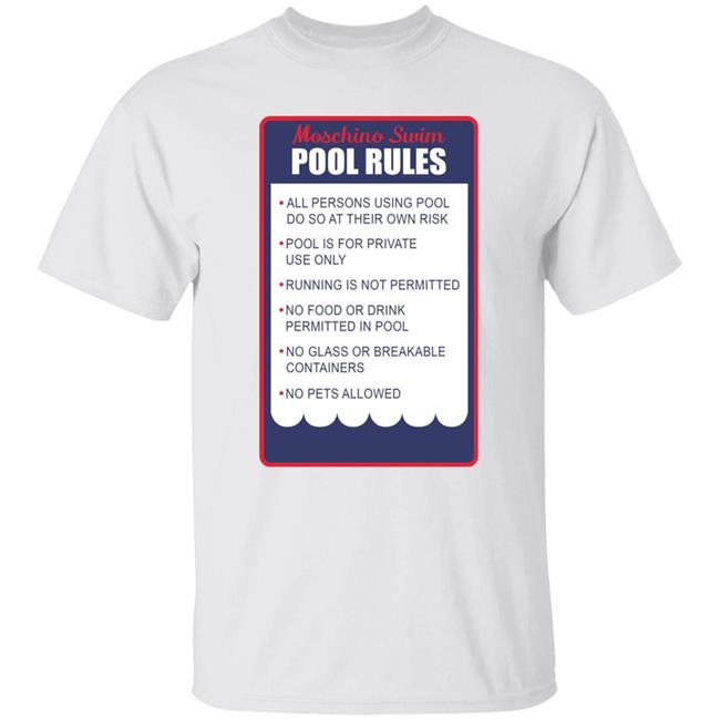 Pedro Martinez Moschino Swim Pool Rules Shirt